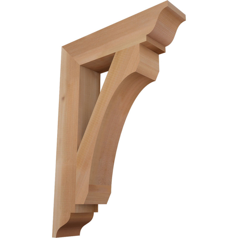Support en bois rustique traditionnel BKTLEC01, Cèdre rouge de l'Ouest (lisse), H 26 po x l 3,5 po x P 18 po