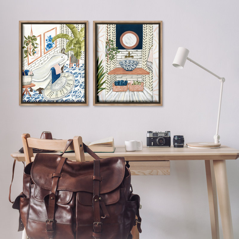 Ensemble de 2 flotteurs Boho Chic, H 21 po x l 17 po, Cadre flottant orme Montalcino
