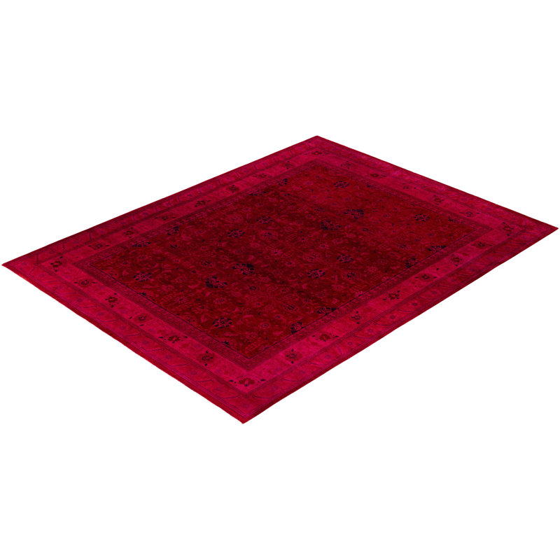 Overdyed One-of-a-Kind 9' 2" X 12' 1" Hand Knotted Area Rug
