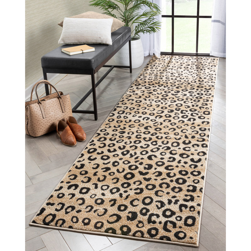 Tapis noir Moors, Tapis de couloir 2 pi 3 po x 7 pi 3 po
