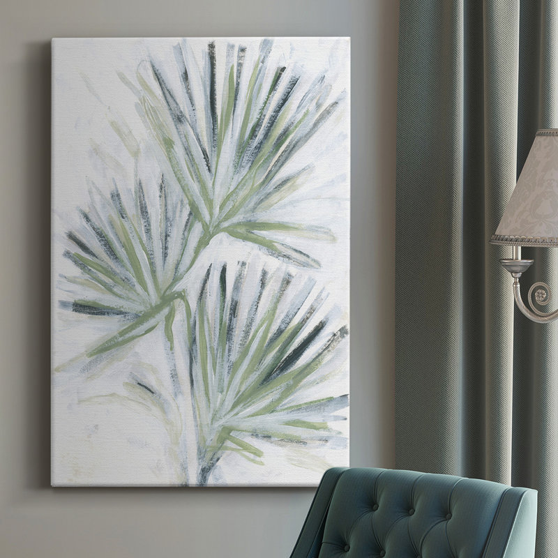 «Palm Frond Fresco», impression sur toile tendue, L 12 po x H 18 po