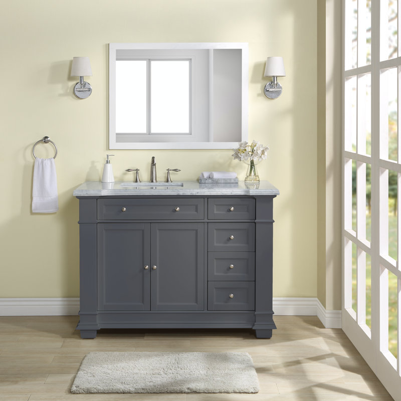 Riccardo 42" Single Bathroom Vanity Set, Gray