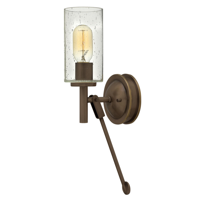 Collier 1-Light Armed Sconce, Light Oiled Bronze