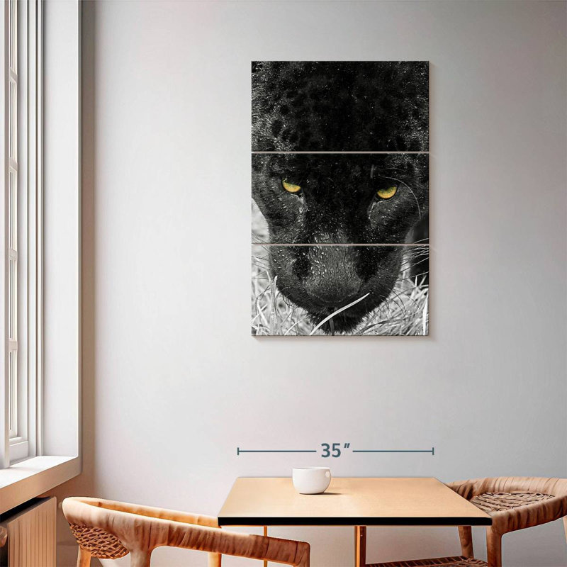 Brampt Black Panther Face, 57" H x 36" W