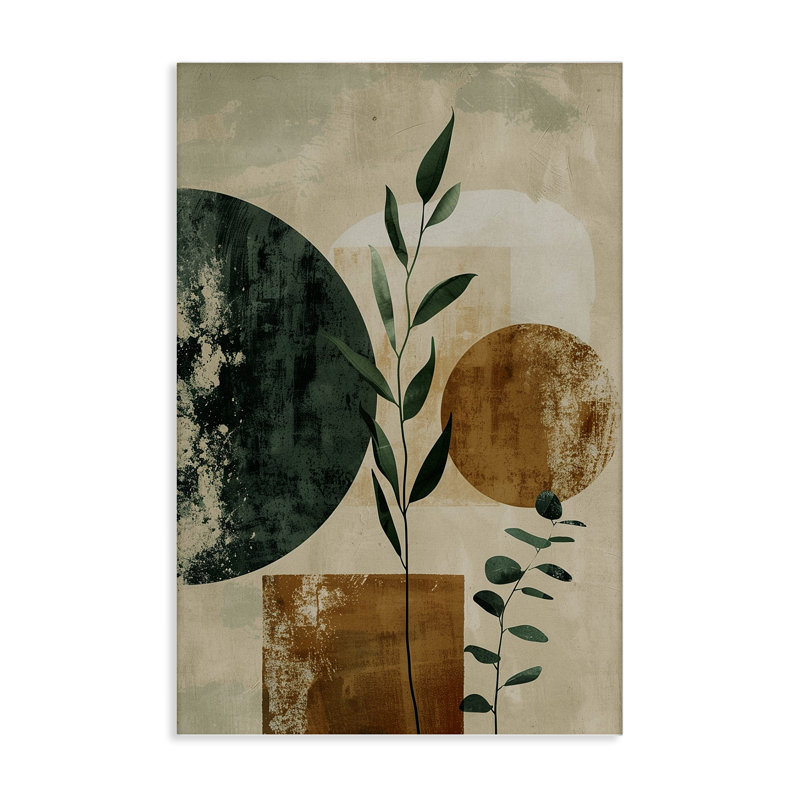  Art mural sur toile rustique brins et formes par LSR Design Studio, H 24 po x l 16 po