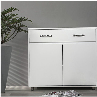 Two door Side Table-White