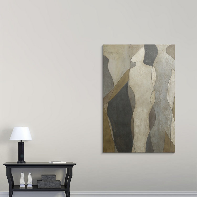 «Figure Overlay I» par Megan Meagher, reproduction d'art, H 18 po x l 12 po x P 1,5 po, Toile