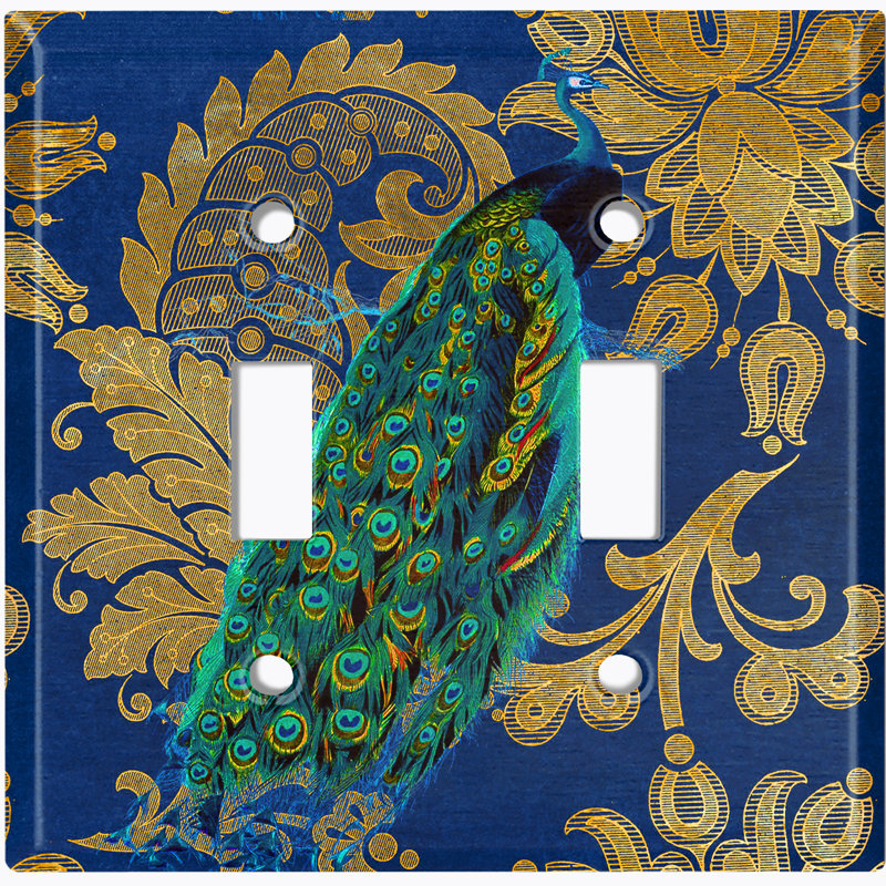 Patterned 2 - Gang Toggle Light Switch Standard Wall Plate