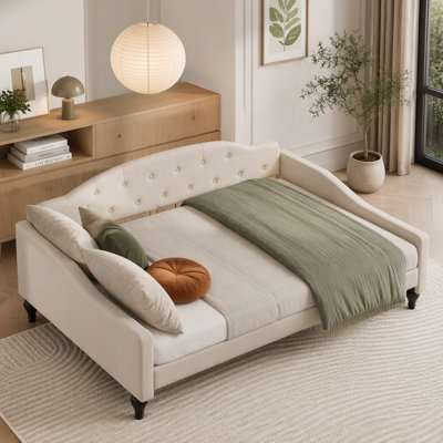 Full Size Upholstered Tufted Daybed