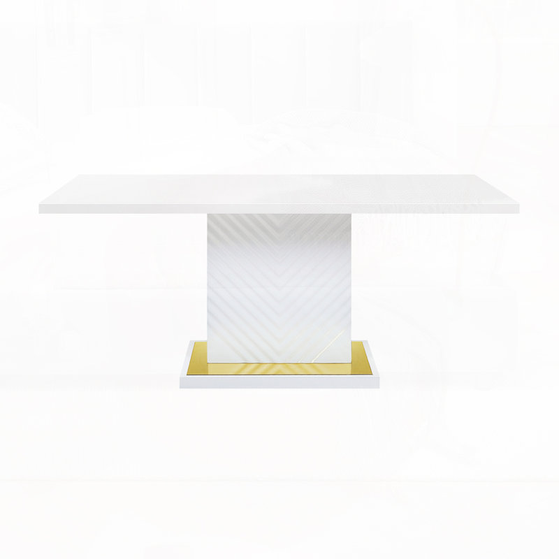 White High Gloss Finish Dining Table
