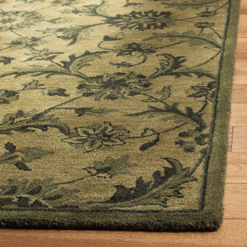 Dunbar Hand Tufted Wool Floral Rug, Rectangle 5' x 8'