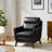 Mariessa Genuine Leather Pocket Spring Armchair with Solid Wood Legs -871448134