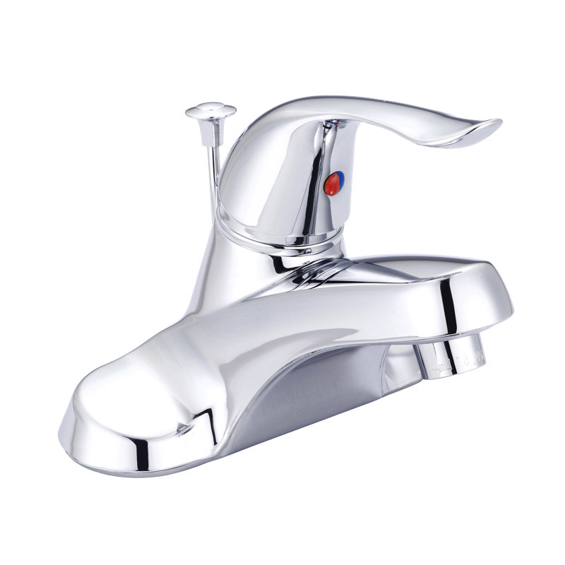 Robinet de salle de bain à ensemble central avec bonde, Chrome