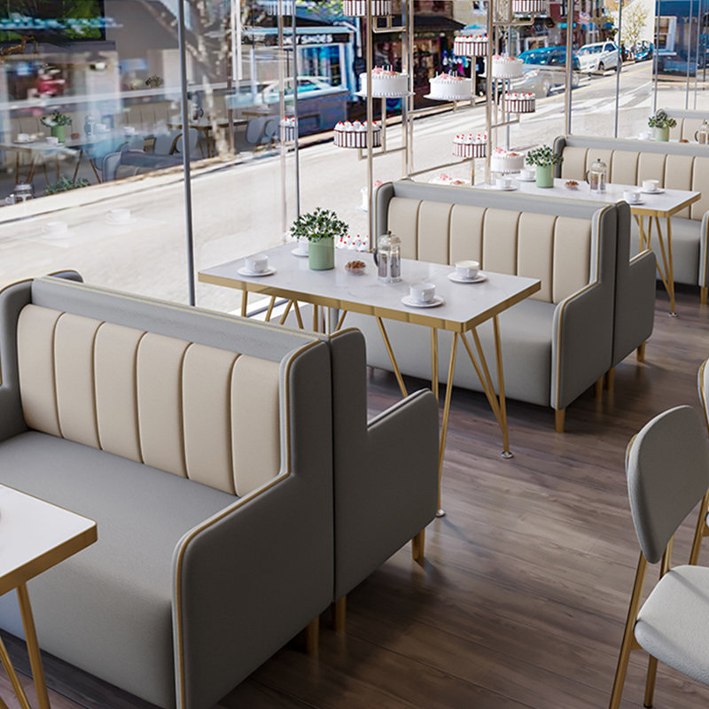 Banc rembourré en similicuir Light Luxury Fashion