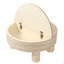 Table basse ronde avec plateau rabattable et compartiment de rangement caché
