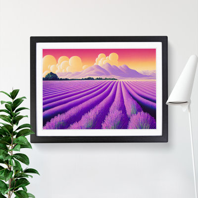 Epic Lavender Flower Field - Framed Print