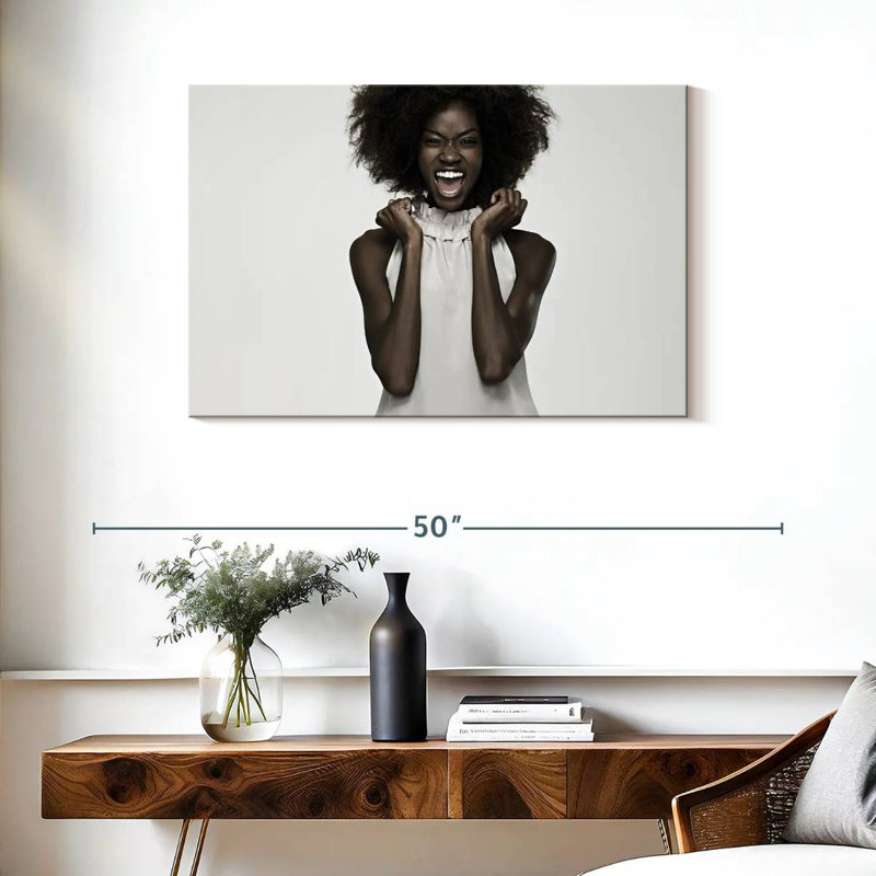 Portrait de femme extatique Leisha, H 24 po x l 36 po