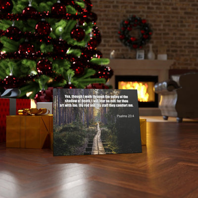 Shadow of Death Psalm 23:4 Christian Wall Art Bible Verse Print Ready to Hang
