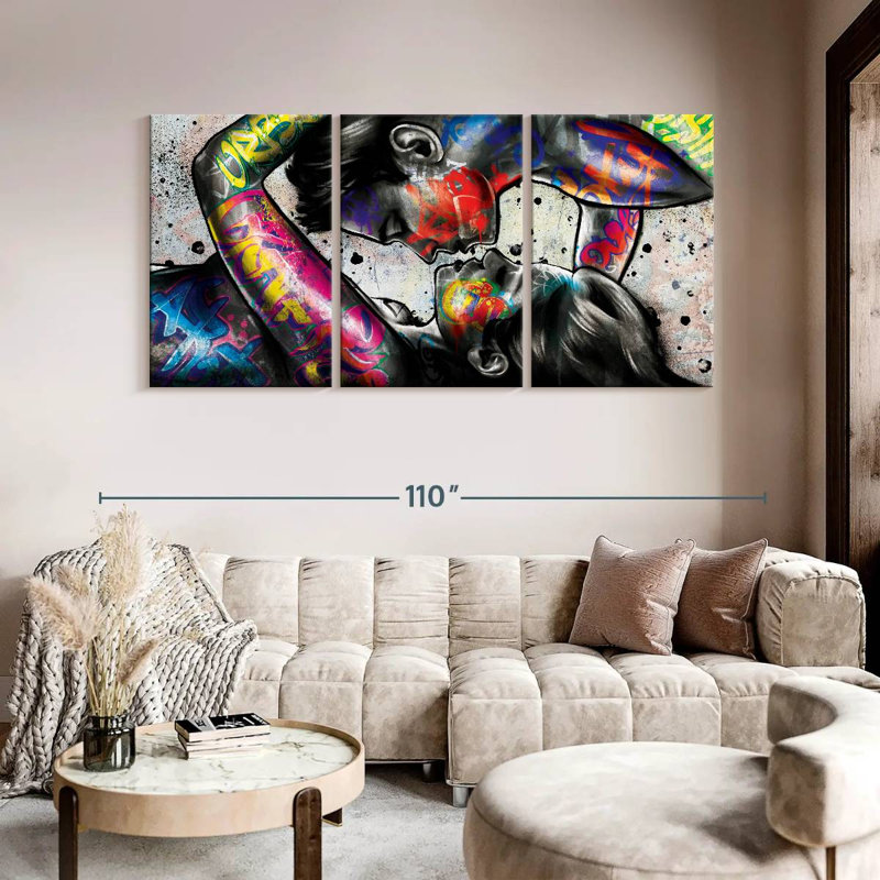 Impression sur toile Urban Couple, H 45 po x l 92 po