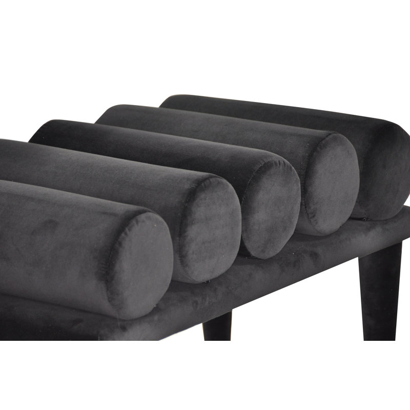 Scandi Upholstered Bench, Black