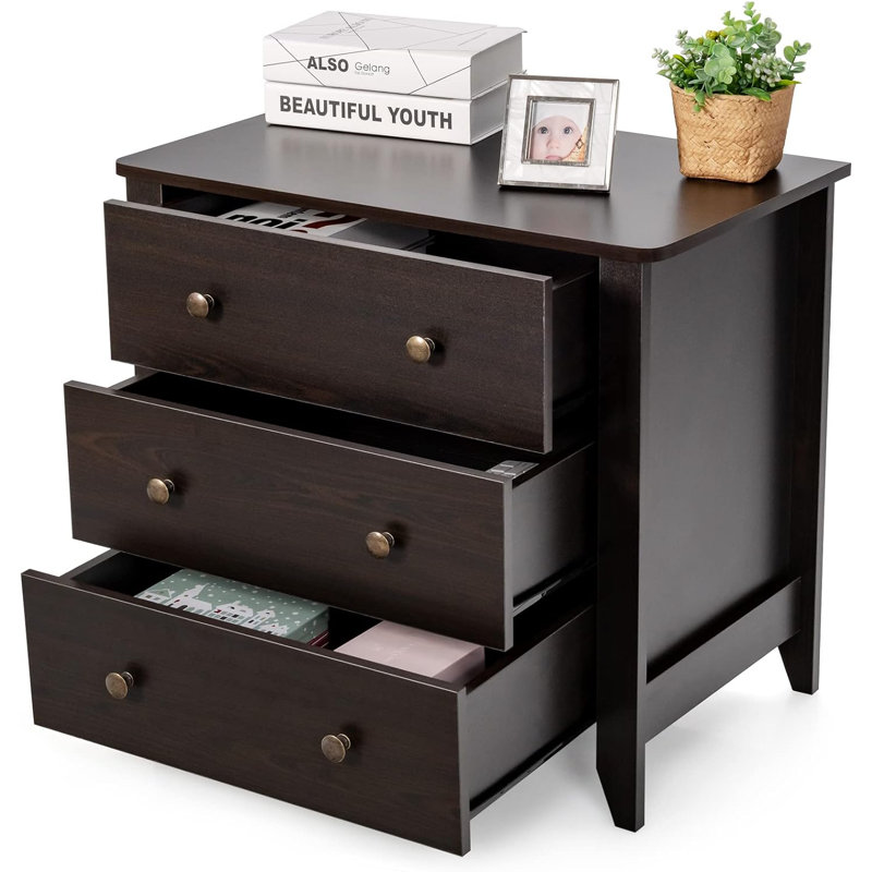 Amarielle 71cm W Bedside Table, Brown