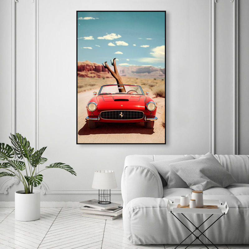 Route 66 Canvas Transportation Print by Oliver Gal, Black Frame, 10 x 15, Canvas, 25"H x 17"W