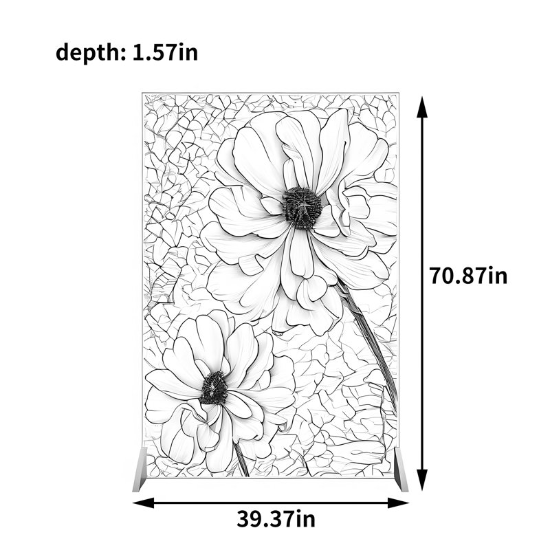 Danielien, Noir/brun/blanc, H 70,87 po x l 39,37 po x P 1,57 po