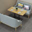 Banc rembourré en similicuir Light Luxury