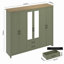6 Door 2 Drawer Wardrobe with Mirror-119009978