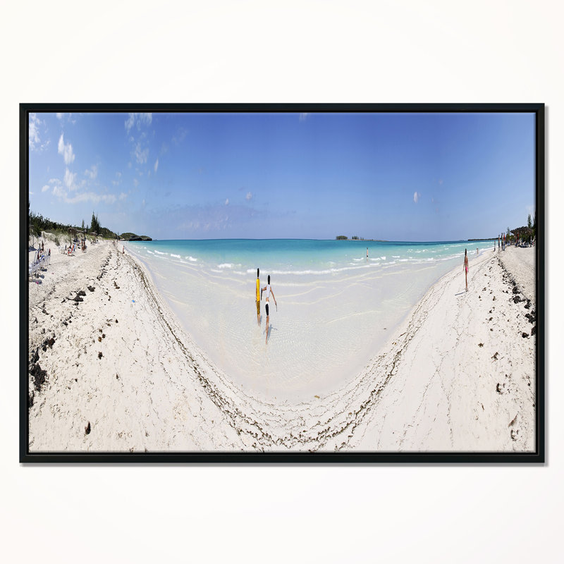 «Cayo Coco Tropical Beach Panorama», reproduction de photo sur toile tendue encadrée, H 18 po x l 34 po x P 1 po