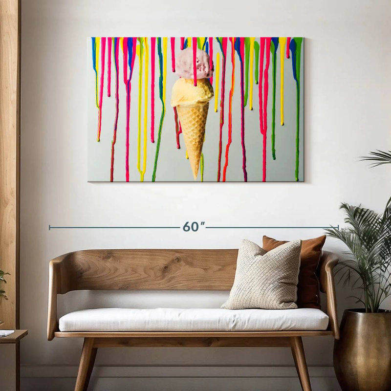Yarlin Dripping Ice Cream, 30" H x 45" W