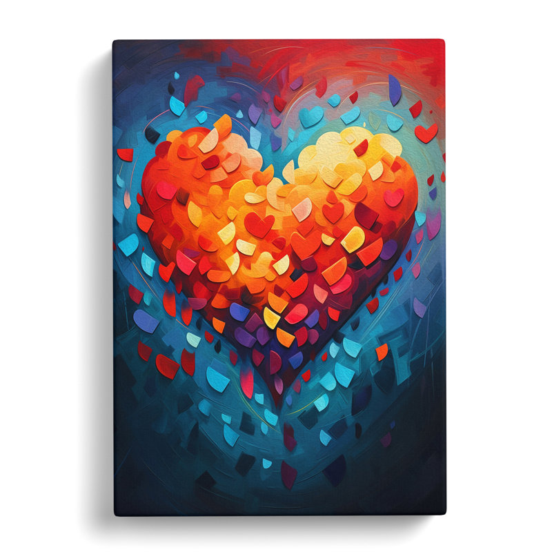 Love Heart Orphism No.2 - Wrapped Canvas, 76cm H x 50cm W x 3cm D