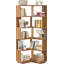 Bibliothèque de coin autoportante à angle droit 90 ° de style industriel, support de rangement à 6 niveaux, panneaux anti-chute, tablettes robustes d'une capacité de 60 lb pour le bureau de la chambre à coucher-593185061