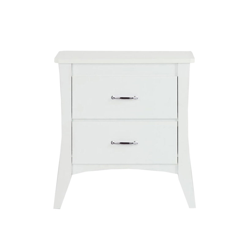 Table de chevet en bois MDF avec 2 tiroirs