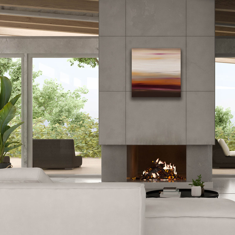 «Sunset 43» par Hilary Winfield, art mural sur toile, 18 po x 18 po, H 26 po x l 26 po x P 1,5 po