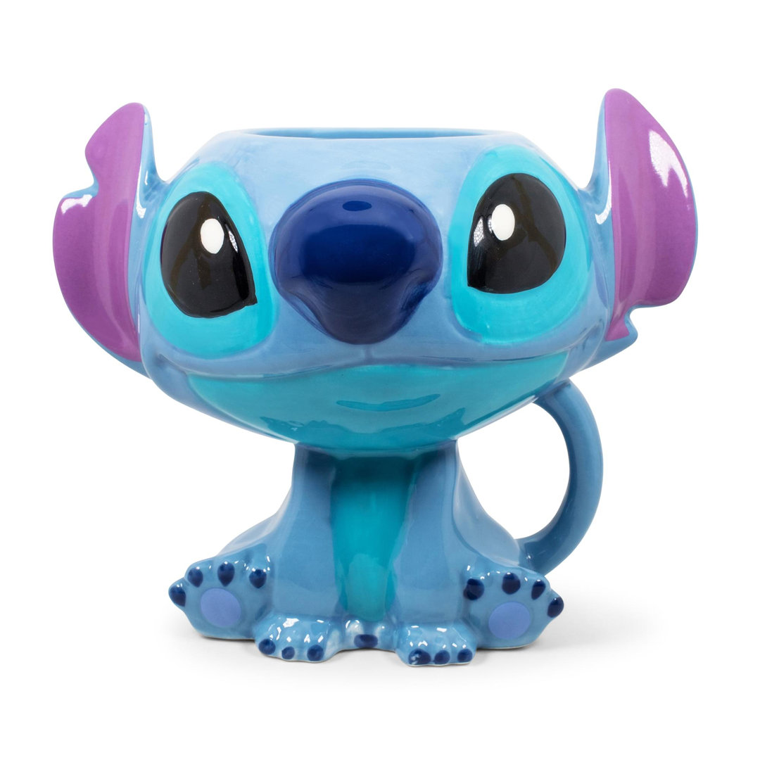 Disney Lilo & Stitch 3D Ceramic Coffee Mug | Holds 15 Ounces Silver Buffalo