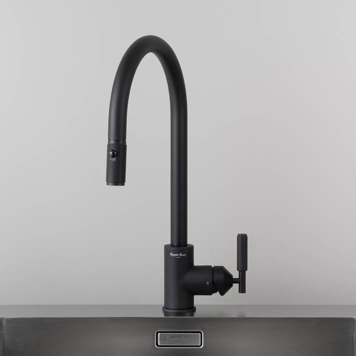 Kitchen Faucet / Pull-Out With Dual Spray / Cross, Welders Black