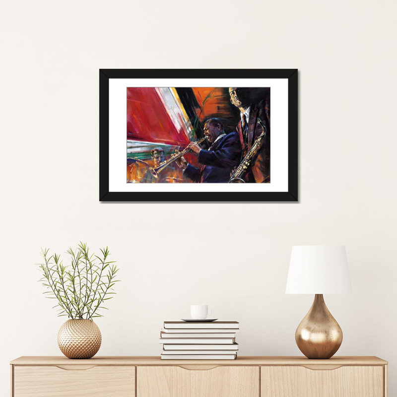 «Red Hot» par Kim G, impression sur toile tendue sur châssis, H 18 po x l 26 po x P 1,5 po, Toile avec cadre noir