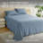 Drap de coton Tencel double couture uni 4 pièces -107142697-107142695