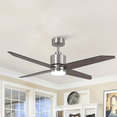 52" 4 - Blade Ceiling Fan With LED Lights And Remote Control
