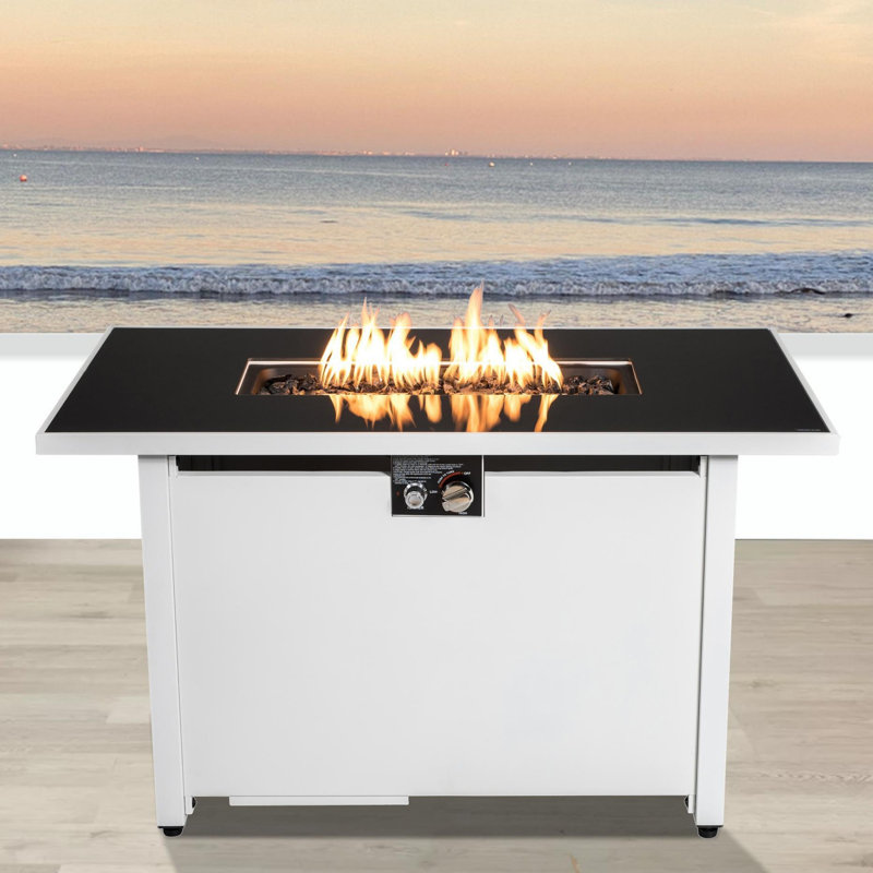 Steel Outdoor Fire Pit Table with Lid