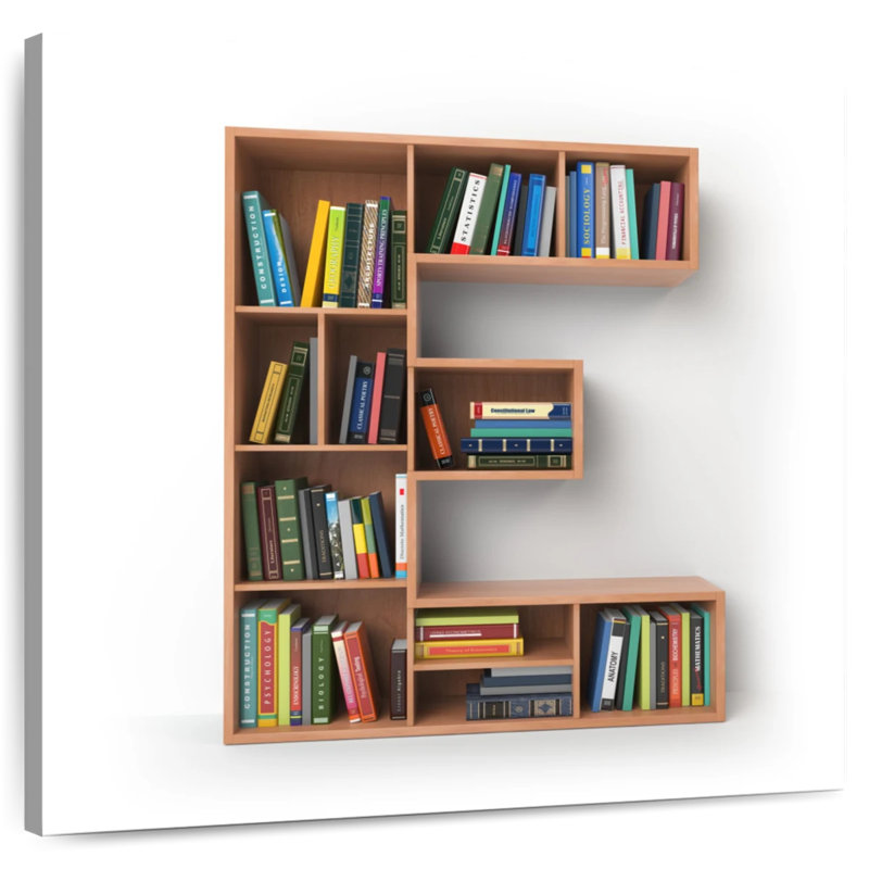 Tergel Bookcase Letter E, 39" H x 39" W