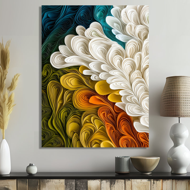 Biomorphism Earth Rhythm In Chaos III - Lyrical Abstraction Large, art mural en métal, H 20 po x l 12 po