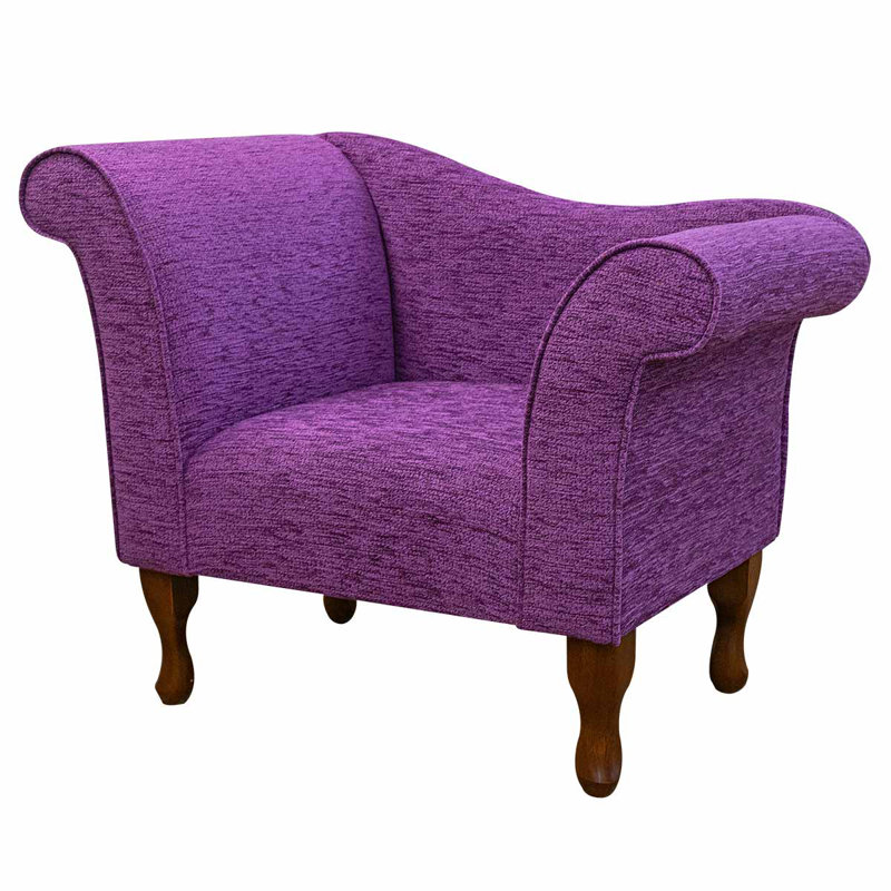 Purple Chaise Chair, Mahogany