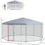 Cage de poulailler en métal et housse imperméable, spacieuse pour le poulet, les canards, les lapins, la cage de ferme extérieure, 17 pi x 15,7 pi 9 po, utilisation pour la cour des canards,
