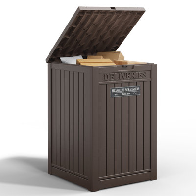 Coffre de rangement extérieur verrouillable de 48 gallons – Boîte de transport résistante aux intempéries avec loquet sécuritaire et montage facile