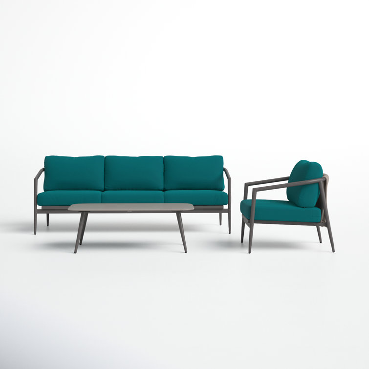 Delaine 4 - Person Patio Conversation Sets with Cushions