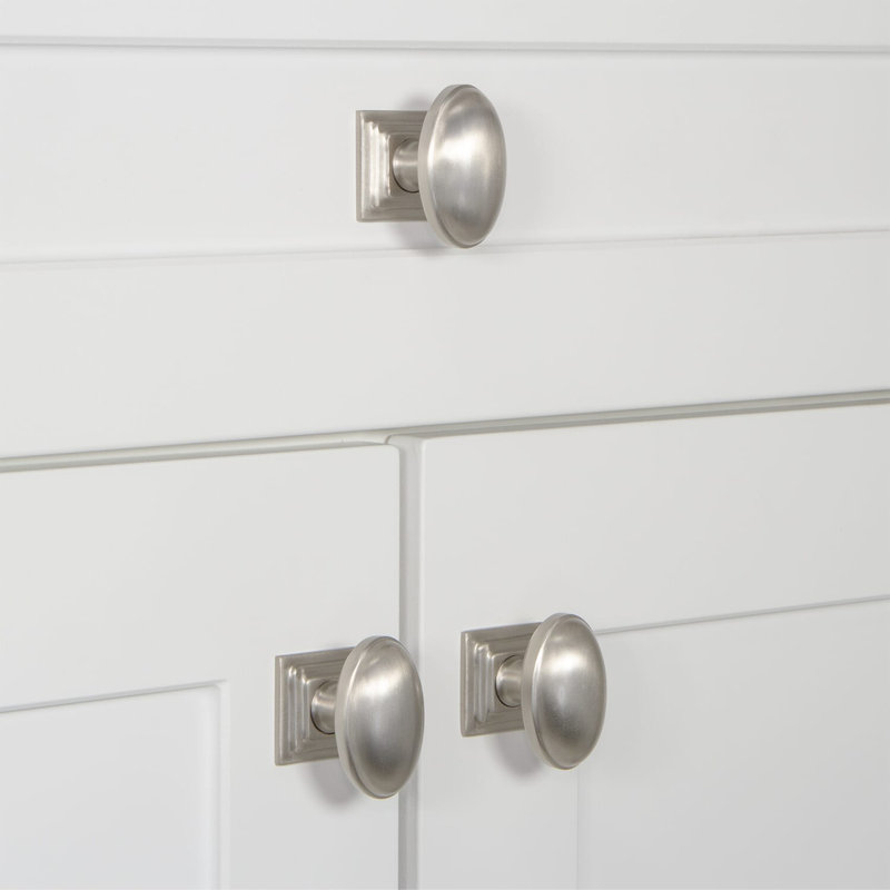 Eden Prairie Oval Knob, Satin Nickel