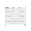 Meuble-lavabo à 5 tiroirs Hamza, bois blanc, 36 po de largeur