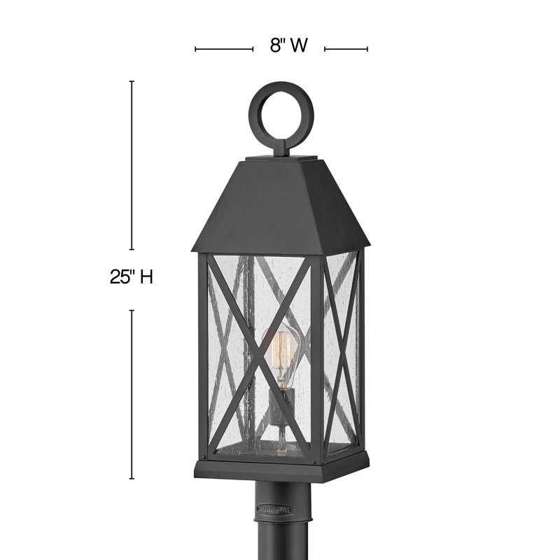 Briar 25-in 1-Light Outdoor Post Top or Pier Mount Lantern
